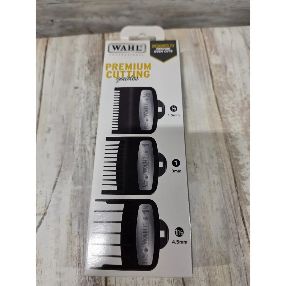Wahl Professional Premium Cutting Guides 3‎ Piece Set 03354-5001 Black Silver